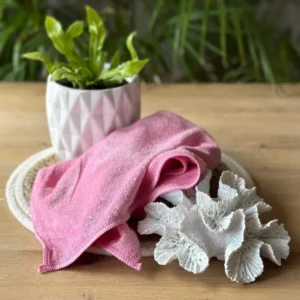 Ścierka z mikrofazy do szyb - Power - Różowa 40x40 cm